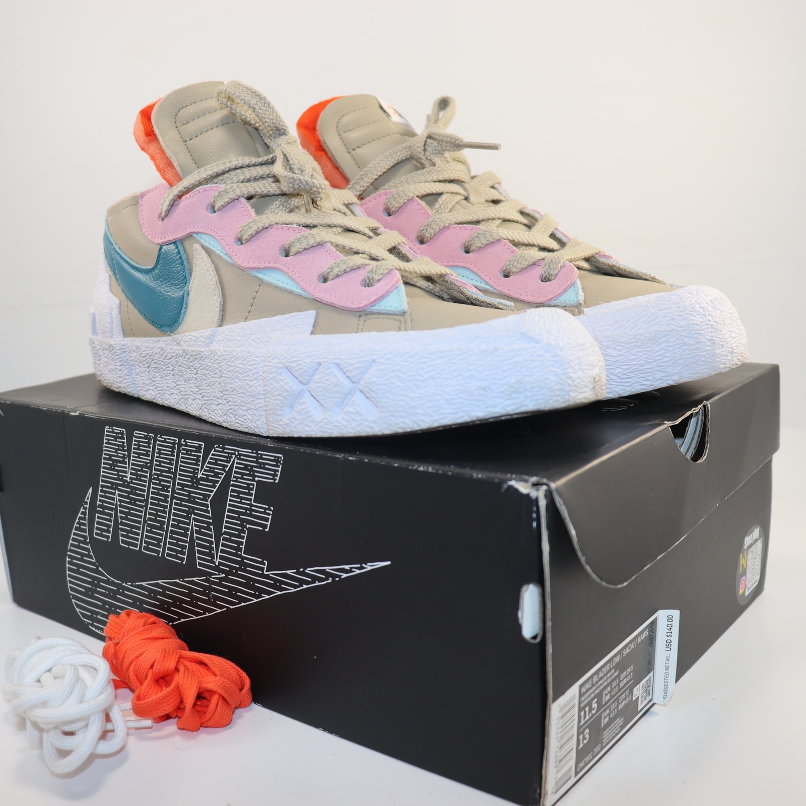 Nike Blazer Low X Sacai X Kaws “Reed” Size 11.5 Men’s.